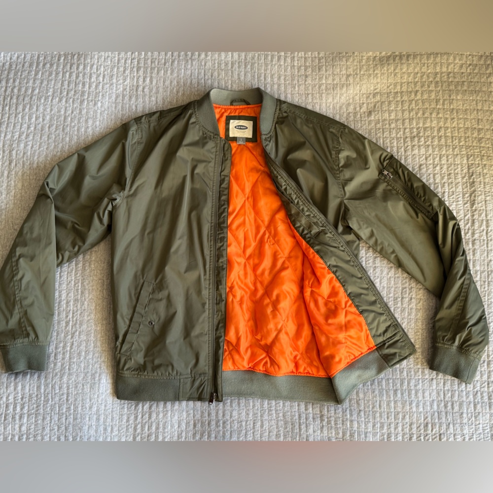 Olive Green Light Weight Bomber Jacket